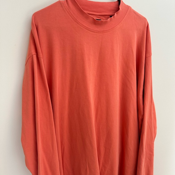 Pebble Beach Orange Turtle Neck Long Sleeve Mens Golf Shirt 100% Cotton Size XL - Picture 3 of 5